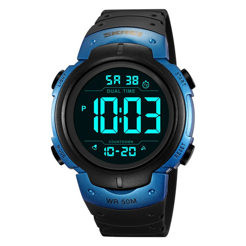 SKMEI 2304 Multifunction Digital Watch Outdoor Dual Time Electronic Wristwatch with EL Backlight