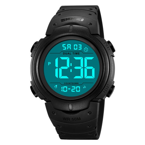 SKMEI 2304 Multifunction Digital Watch Outdoor Dual Time Electronic Wristwatch with EL Backlight