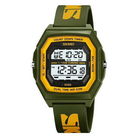 SKMEI 2282 Outdoor Sports Electronic Watch Waterproof Countdown Chronograph with EL Backlit