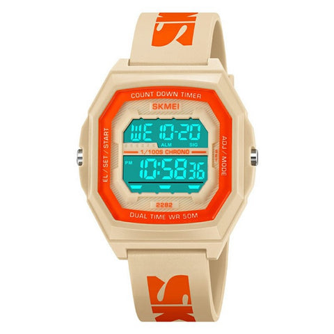 SKMEI 2282 Outdoor Sports Electronic Watch Waterproof Countdown Chronograph with EL Backlit
