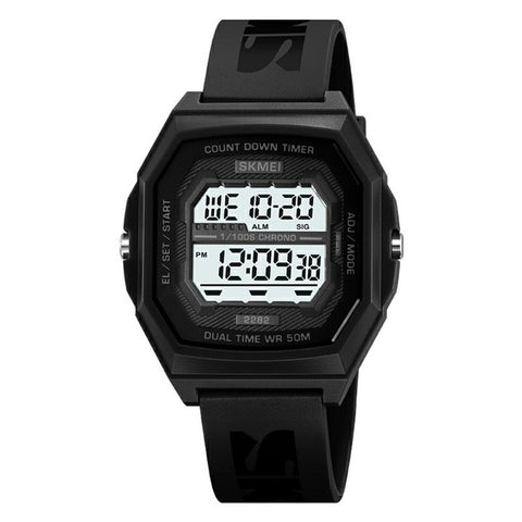 SKMEI 2282 Outdoor Sports Electronic Watch Waterproof Countdown Chronograph with EL Backlit