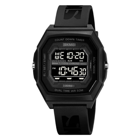 SKMEI 2282 Outdoor Sports Electronic Watch Waterproof Countdown Chronograph with EL Backlit