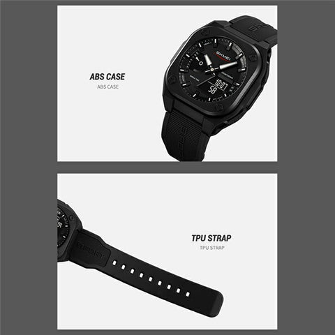 SKMEI 2328 Outdoor Student Square Electronic Watch 50M Waterproof Multifunction Sports Timepiece