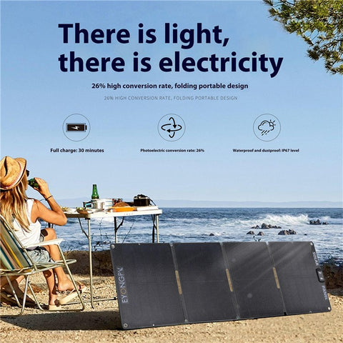 EYONGPV EYA45-22SP4 Foldable Solar Panel Charger for Phone Devices 45W Super Fast Charging Outdoor Power Bank