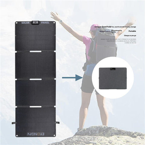 EYONGPV EYA45-22SP4 Foldable Solar Panel Charger for Phone Devices 45W Super Fast Charging Outdoor Power Bank