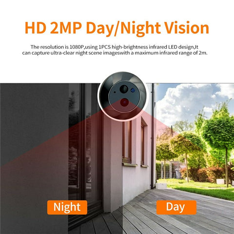 ESCAM C88B 4.3 Inch HD Screen Mini WiFi Video Doorbell PIR Motion Detection Peephole Camera