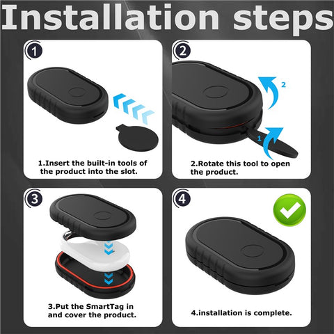 2Pcs For Samsung Galaxy SmartTag2 Protective Case Tracker Adhesive Waterproof PC Cover Anti-Drop Shock-Resistant