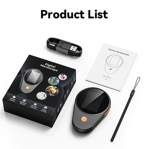 378 Handheld Digital Microscope 500x Magnification 2 Inch IPS Screen Auto Focus Microscope