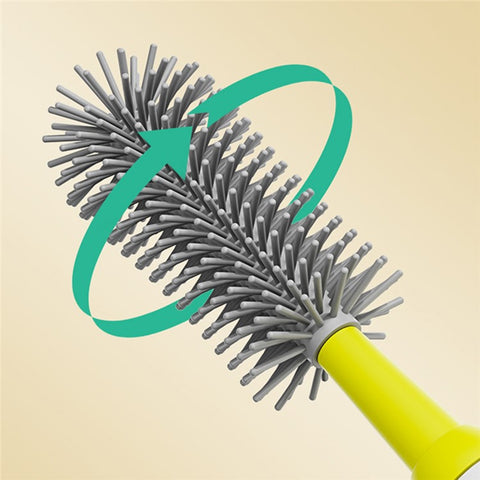 N1-S1 360 Degree Rotatable Electric Baby Bottle Brush Set Portable Pacifier Cleaner with Storage Rack (BPA Free, No FDA)