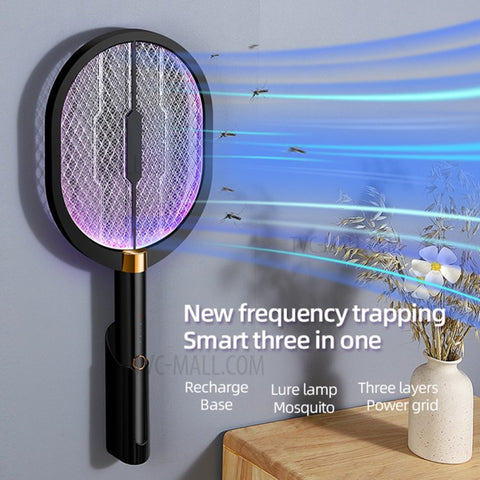 XQN-898 3 in 1 Electric Mosquito Swatter Killer LED Light USB Rechargeable Mosquito Insect Racket Trap Fly Bug Zapper