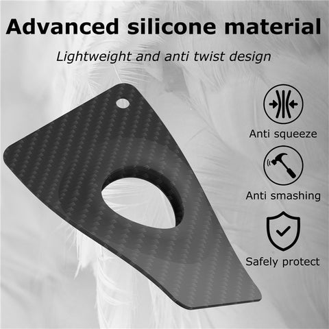 Silicone Thin Card Case for Apple Airtag, Smart Tracker Protective Soft Sleeve with Front / Back Film