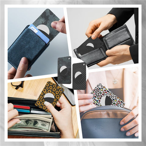 Silicone Thin Card Case for Apple Airtag, Smart Tracker Protective Soft Sleeve with Front / Back Film
