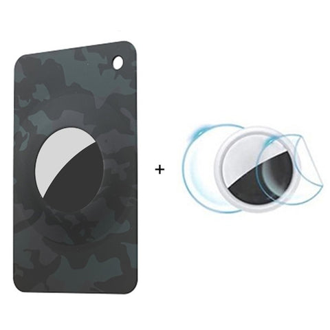 Silicone Thin Card Case for Apple Airtag, Smart Tracker Protective Soft Sleeve with Front / Back Film