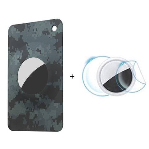 Silicone Thin Card Case for Apple Airtag, Smart Tracker Protective Soft Sleeve with Front / Back Film