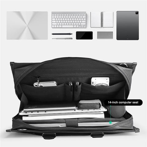 MARK RYDEN MR8003 Men's Laptop Handbag Shoulder Bag Water-Repellent Lightweight Business Briefcase