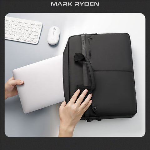 MARK RYDEN MR8001 15.6'' Laptop Storage Bag for MacBook Multiple Layers Men's Notebook Computer Sleeve Handbag with Handle and Strap