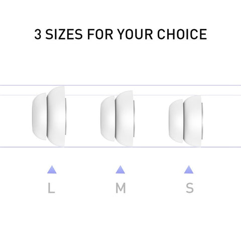 AHASTYLE PT99-2 3 Pairs Silicone Earphone Cap for AirPods Pro / AirPods Pro 2 Soft Comfortable Ear Tips Replacement, Size: S+M+L