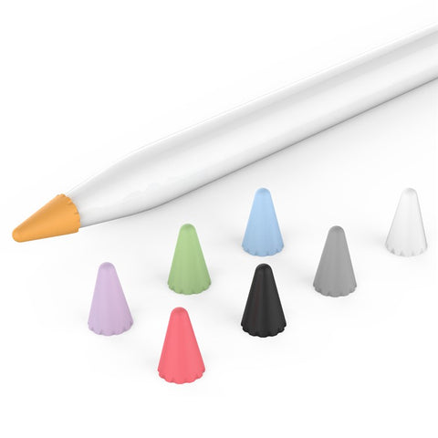 AHASTYLE PT107 8Pcs for Apple Pencil (2nd Generation) / (1st Generation) Pen Tip Cover Stylus Pen Nib Silicone Sleeve