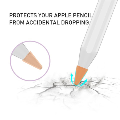 AHASTYLE PT107 8Pcs for Apple Pencil (2nd Generation) / (1st Generation) Pen Tip Cover Stylus Pen Nib Silicone Sleeve
