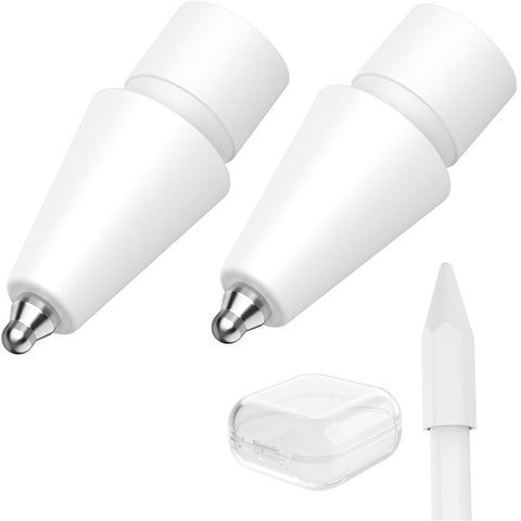 AHASTYLE WG80 For Apple Pencil 2nd / 1st Generation 2Pcs Capacitive Stylus Tip Replacement Pen Nibs