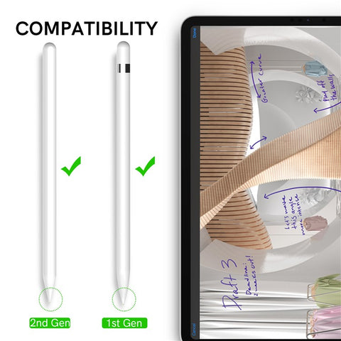 AHASTYLE WG58 For Apple Pencil 2nd / 1st Generation Capacitive Stylus Pen Nib Replacement Touch Screen Pen Tip