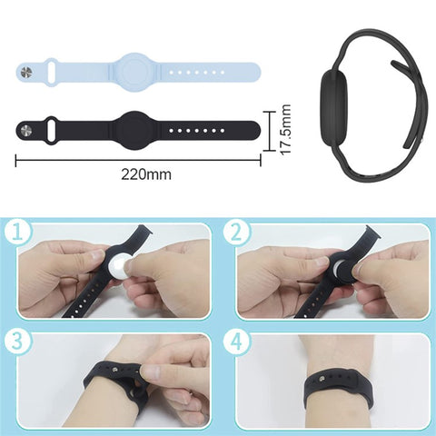 Silicone Wristband for Apple AirTag Finder Location Tracker Holder Protective Case Waterproof Bracelet