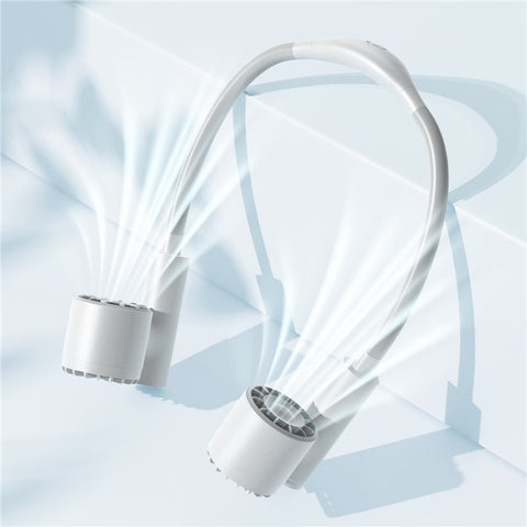 Portable USB Charging Hanging Neck Mini Cooling Fan ABS Summer Mute Turbo Fan Cooler