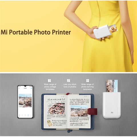 XIAOMI Portable Mini Inkless Bluetooth-compatible Pocket Photo Printer AR Video Photo Printer