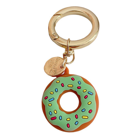 For Apple AirTag Bluetooth-compatible Tracker Donut Design Silicone Case Protective Cover with Ring Buckle