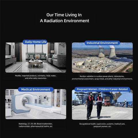 Handheld Plastic Nuclear Radiation Detector Color Display Rechargeable Radioactive Geiger Tester