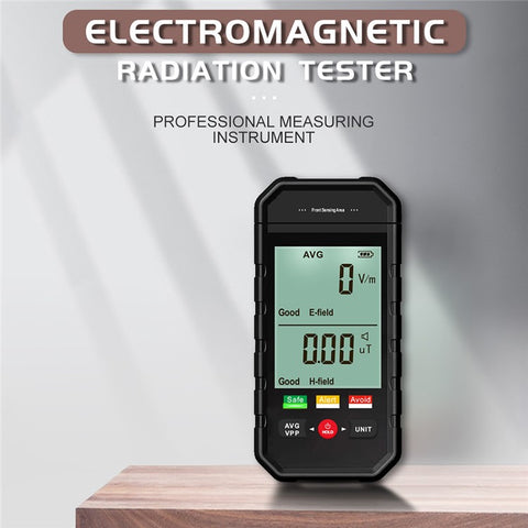 ET925 Electromagnetic Field Radiation Detector Sound Light Alarm Handheld Large Screen EMF Radiation Tester