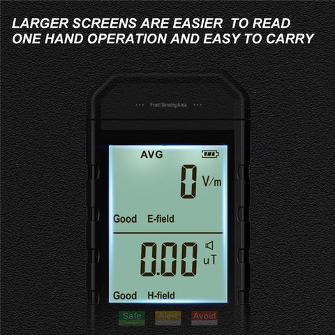 ET925 Electromagnetic Field Radiation Detector Sound Light Alarm Handheld Large Screen EMF Radiation Tester