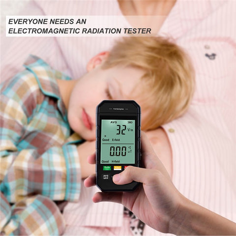 ET925 Electromagnetic Field Radiation Detector Sound Light Alarm Handheld Large Screen EMF Radiation Tester