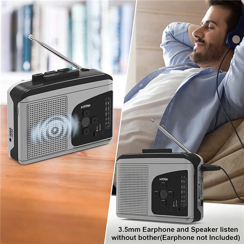 EZCAP 234 Cassette Tape to MP3 Save to TF Card Stereo Converter Cassette Tape Player AM / FM Radio