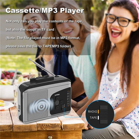 EZCAP 234 Cassette Tape to MP3 Save to TF Card Stereo Converter Cassette Tape Player AM / FM Radio