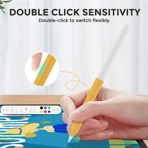 AHASTYLE PT182 For Apple Pencil (1st Generation) / (2nd Generation) Silicone Grip Holder Protective Sleeve Cover
