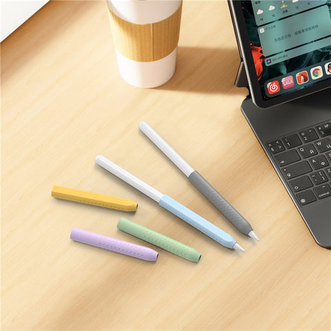 AHASTYLE PT182 For Apple Pencil (1st Generation) / (2nd Generation) Silicone Grip Holder Protective Sleeve Cover