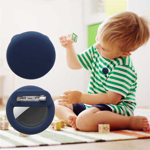 Protective Case for Apple Airtag Brooch Style Kids Pets Bluetooth-compatible Tracker Silicone Cover