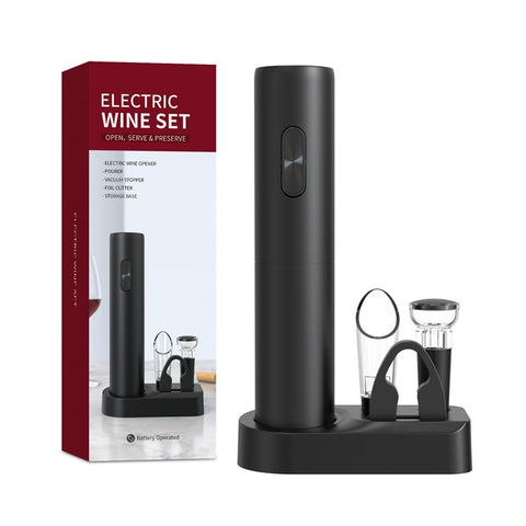 KLT VBGS-KB1-60201 5-in-1 Electric Wine Opener Set (Style A, Batteries Not Included)