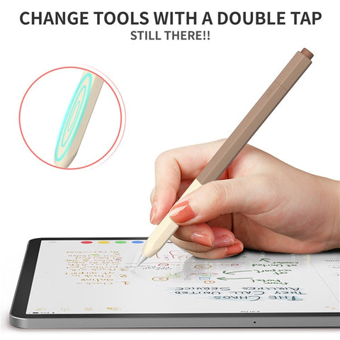 AHASTYLE PT-LC05 For Apple Pencil (2nd Generation) Silicone Sleeve Dual Color Stylus Cover