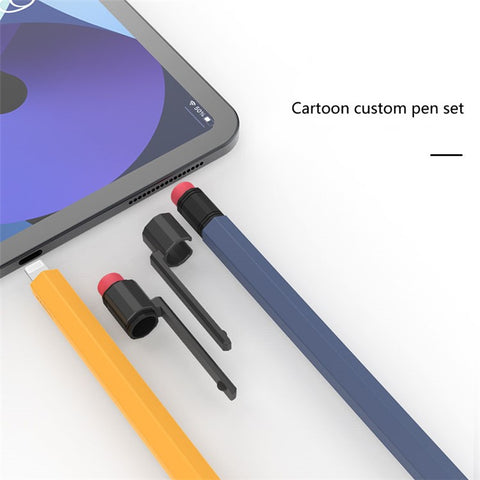 AHASTYLE PT180-1-K For Apple Pencil (1st Generation) Sleeve Stylus Pen Retro Case Silicone Protective Cover