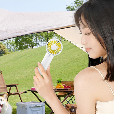 F10 Mini Handheld Fan Cooler 3 Wind Speed Rechargeable Summer Cooling Fan