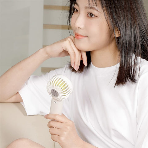 F10 Mini Handheld Fan Cooler 3 Wind Speed Rechargeable Summer Cooling Fan