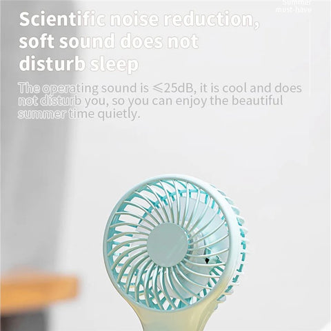 S13 Mini Handheld Fan 3 Wind Speed Portable Summer Cooling Fan with Hanging Buckle