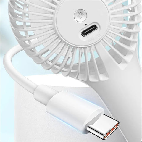 S13 Mini Handheld Fan 3 Wind Speed Portable Summer Cooling Fan with Hanging Buckle