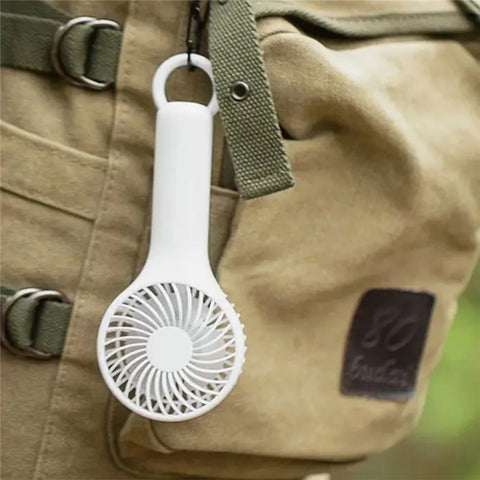 S13 Mini Handheld Fan 3 Wind Speed Portable Summer Cooling Fan with Hanging Buckle