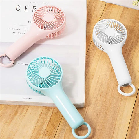 S13 Mini Handheld Fan 3 Wind Speed Portable Summer Cooling Fan with Hanging Buckle