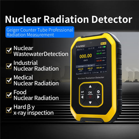 FNIRSI GC01 Geiger Counter Nuclear Radiation Detector Radiation Dosimeter with LCD Display