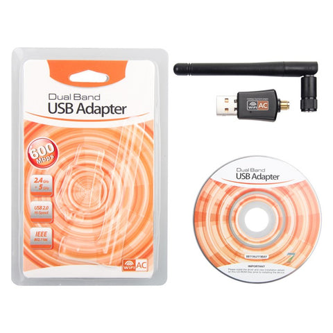AC600M Dual Band 2.4G/5G USB Wifi Antenna Adapter USB WiFi Network Dongle