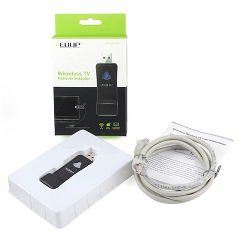 EDUP USB 802.11n Wifi Wireless Network Card Lan Dongle Adapter for HD TV RJ45 (EP-2911)